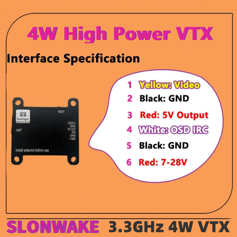 Transmissor de Vídeo VTX SLONW - Drone Transmitter avaliação e preço