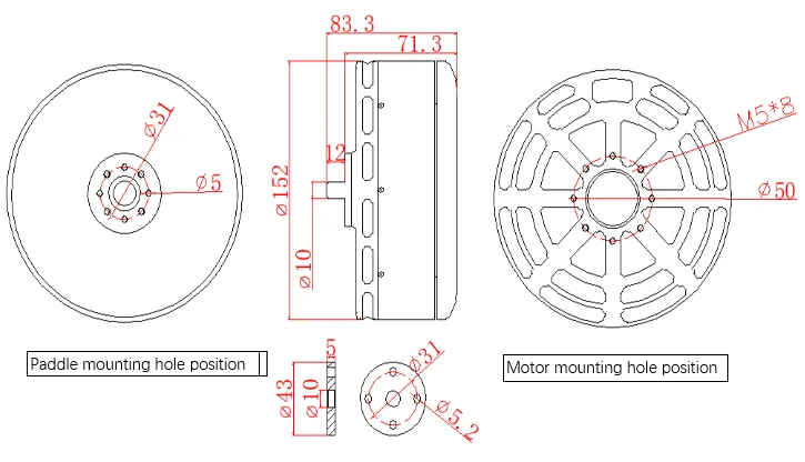 P400 KV50 Grande impulso poder - Drone Motor avaliação e preço